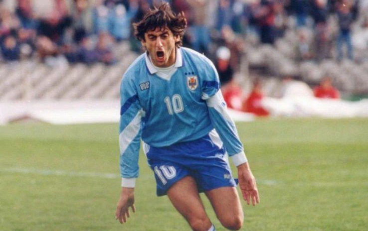 Enzo Francescoli's famous Uruguay shirt