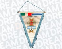 37   -  1990 URUGUAY  | OFFICIAL  WORLD CUP  PENNANT