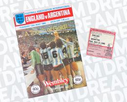 52   -  DIEGO MARADONA | 1980 ENGLAND vs ARGENTINA | MATCH TICKET + PROGRAMME