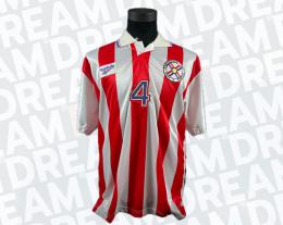 52   -  CARLOS GAMARRA #4 | 1998 WC QUALY PARAGUAY | GAME  WORN vs ARGENTINA