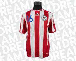 103   -  FERNANDO MENESES COLLECTION| CRISTIAN RIVEROS #16 |2011 PARAGUAY|GAME WORN vs CHILE