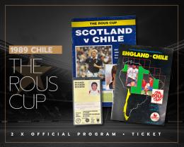 34   -  JUAN COVARRUBIAS COLLECTION | 1989 CHILE THE ROUS CUP |  2 x OFFICIAL PROGRAM + TICKET