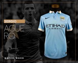 26   -  SERGIO AGUERO #10 | 2015/16 MANCHESTER CITY |UNWASHED | PLAYER PROVENANCE