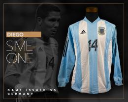 29   -  DIEGO SIMEONE #14 | 2002 ARGENTINA FRIENDLY | GAME ISSUED VS GERMANY