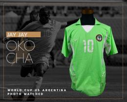 60   -  JAY JAY OKOCHA #10 | 2002 NIGERIA WORLD CUP | GAME WORN vs ARGENTINA | PHOTO-MATCHED