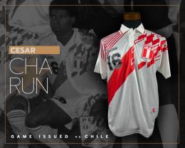 101   -  CESAR CHARÚN #16 | 1995 PERÚ | GAME ISSUED vs CHILE | SWAPPED | 6-0