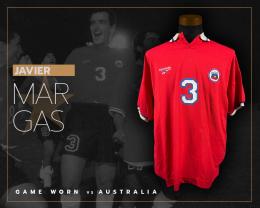 103   -  JAVIER MARGAS #3 | 1996 CHILE |GAME WORN vs AUSTRALIA | PLAYER COLLECTION