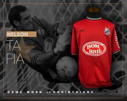 106   -  NELSON TAPIA #1 | 2004 SANTOS | GAME WORN VS CORINTHIANS | PLAYER PROVENANCE