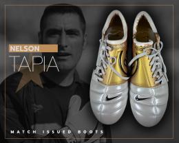 118   -  NELSON TAPIA #1 | 2004 COBRELOA | MATCH ISSUED BOOTS | SIGNED