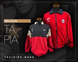 120   -  NELSON TAPIA #1 | 1996/97 WCQ CHILE | CONCENTRATION WORN KIT |  WIND BREAKER ZIP JACQUET + POLO SHIRT