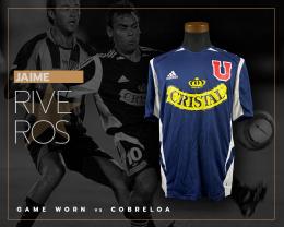 173   -  JAIME RIVEROS #10 | A-2005 UNIVERSIDAD DE CHILE  | GAME WORN VS COBRELOA  | SWAPPED