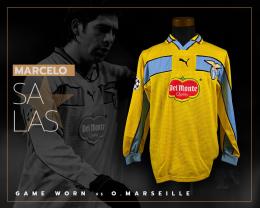 26   -  MARCELO SALAS #9 | 1999/00 UCL LAZIO | GAME WORN vs OLYMPIQUE| PHOTOMATCHED | PLAYER COLLECTION