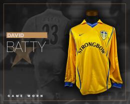 27   -  DAVID  BATTY #23 | 2001/02 UEFA CUP LEEDS UNITED | GAME WORN vs GRASSHOPPERS | SWAPPED