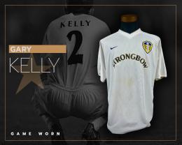 28   -  GARY KELLY #2 | 2001/02 UEFA CUP LEEDS UNITED | GAME WORN vs GRASSHOPPERS | SWAPPED