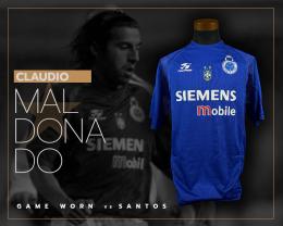 40   -  CLAUDIO MALDONADO #8 | 2004 CRUZEIRO |  GAME WORN vs SANTOS | SWAPPED