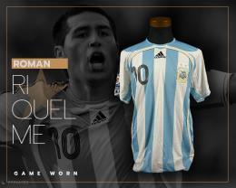 59   -  JUAN ROMAN RIQUELME #10 | 2007 WCQ ARGENTINA | GAME WORN VS CHILE | PHOTOMATCHED