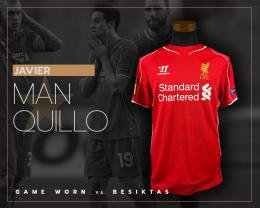 69   -  JAVIER MANQUILLO #19 | 2014/15 LIVERPOOL | GAME WORN VS BESIKTAS | SWAPPED