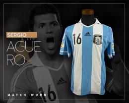 71   -  SERGIO AGUERO #16 | 2011/13 WCQ ARGENTINA | MATCH WORN | PHOTO-MATCHED