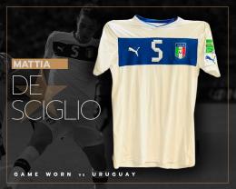 85   -  MATTIA DE SCIGLIO #5 | 2013 ITALY CONFEDERATIONS | GAME WORN VS URUGUAY | SWAPPED