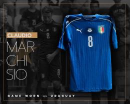 87   -  CLAUDIO MARCHISIO #8 | 2017 ITALY FRIENDLY | GAME WORN VS URUGUAY | SWAPPED