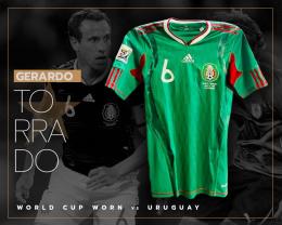 96   -  GERARDO TORRADO #6 | 2010 MEXICO WORLD CUP | GAME WORN vs URUGUAY | UNWASHED | SWAPPED