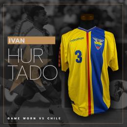 109   -  IVAN HURTADO #3 | 2000 WCQ ECUADOR | GAME WORN vs CHILE | PLAYER PROVENANCE | SWAPPED 