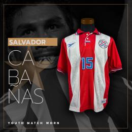 111   -  SALVADOR CABAÑAS #15 | 1998 PARAGUAY | YOUTH MATCH WORN | PLAYER PROVENANCE