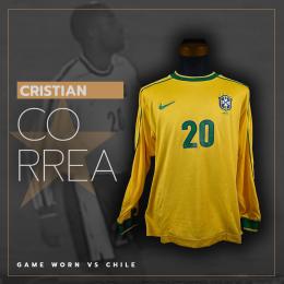 112   -  CRISTIAN CORREA #20 | 1999  AMERICA CUP BRASIL | GAME WORN vs CHILE | PLAYER PROVENANCE | SWAPPED 