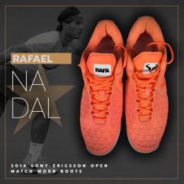 12   -  RAFAEL NADAL | 2014 SONY ERICSSON OPEN | MATCH WORN BOOTS | PHOTOMATCHED