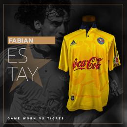 123   -  FABIAN ESTAY #20 | 2000 AMERICA | GAME WORN vs TIGRES | | PLAYER PROVENANCE | SWAPPED 