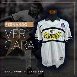 132   -  FERNANDO VERGARA #19 | 1996/97 COLO-COLO | GAME WORN vs COBRELOA