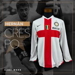 34   -  HERNAN CRESPO #18 | 2007/08 INTER | GAME WORN vs CAGLIARI | PLAYER PROVENANCE | SWAPPED