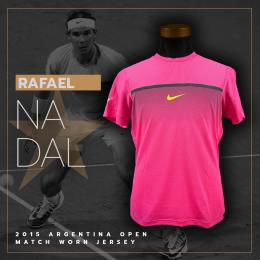 4   -  RAFAEL NADAL | 2015 ARGENTINA OPEN  | MATCH WORN JERSEY 