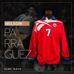 40   -  NELSON PARRAGUEZ #7 | 1998 FRIENDLY CHILE | GAME WORN vs ENGLAND | SALAS SHOW