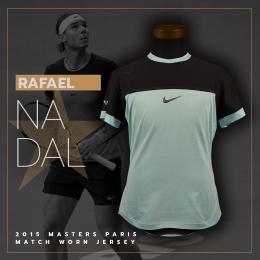 5   -  RAFAEL NADAL | 2015 MASTERS PARIS | MATCH WORN JERSEY 