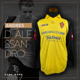 50   -  ANDRES D'ALESSANDRO #10 |2006/07 REAL ZARAGOZA | GAME WORN vs MÁLAGA | SWAPPED