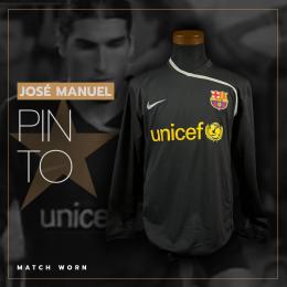 51   -  JOSE MANUEL PINTO #13 | 2008 BARCELONA | GAME WORN vs BOCA JRS | SWAPPED