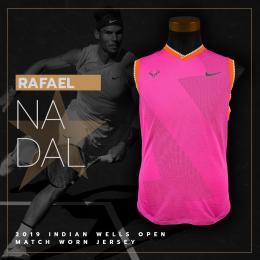 6   -  RAFAEL NADAL | 2019 MASTERS INDIAN WELLS | MATCH WORN JERSEY | SLEEVELESS