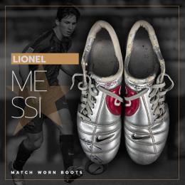 74   -  LIONEL MESSI #30 |  2005 BARCELONA | MATCH WORN | SIGNED BOOTS | ROOKIE SEASON