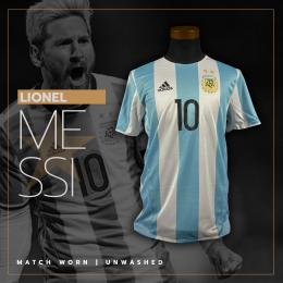 76   -  LIONEL MESSI #10 | 2016 WORLD CUP QUALIFIERS ARGENTINA | MATCH WORN | UNWASHED