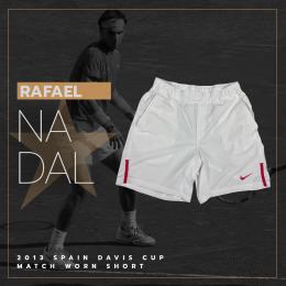 8   -  RAFAEL NADAL | 2013 SPAIN DAVIS CUP | MATCH WORN SHORT