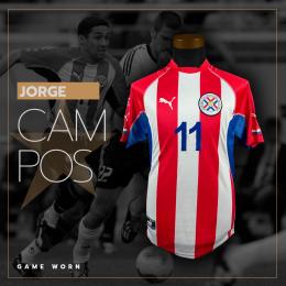 88   -  JORGE CAMPOS #11 | 2002 PARAGUAY WORLD CUP | 1ST HALF GAME WORN vs GERMANY | PLAYER PROVENANCE