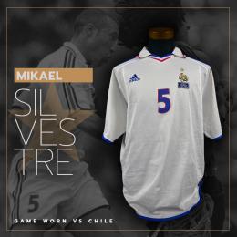 94   -  MIKAEL SILVESTRE #5 | 2001 FRANCE | GAME WORN vs CHILE | IVAN ZAMORANO FAREWELL