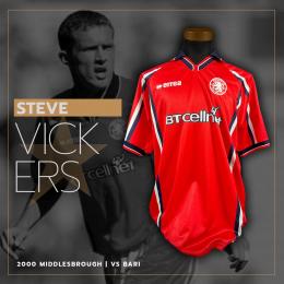 13   -  STEVE VICKERS #4 | 2000 MIDDLESBROUGH | vs BARI | GADDAFI TOUR | PLAYER COLLECTION