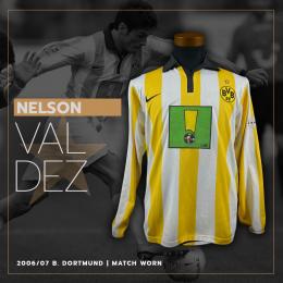 14   -  NELSON H. VALDEZ #9 | 2006/07 B. DORTMUND | MATCH WORN