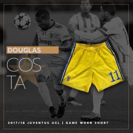 16   -  DOUGLAS COSTA #11 | 2017/18 JUVENTUS  UCL | GAME WORN SHORT vs OLYMPIAKOS | PHOTO-MATCHED