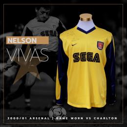 21   -  NELSON VIVAS #23 | 2000/01 ARSENAL | GAME WORN vs CHARLTON 