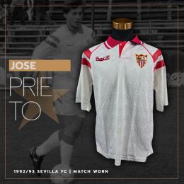 28   -  JOSE MIGUEL PRIETO  #4 | 1992/93 SEVILLA FC | MATCH WORN