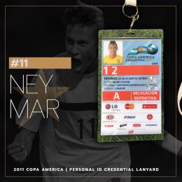 39   -  NEYMAR #11 | 2011 COPA AMERICA | PERSONAL  ID  CREDENTIAL LANYARD 