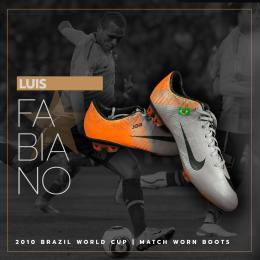 44   -  LUIS FABIANO #9 | 2010 BRAZIL WORLD CUP | MATCH WORN BOOTS